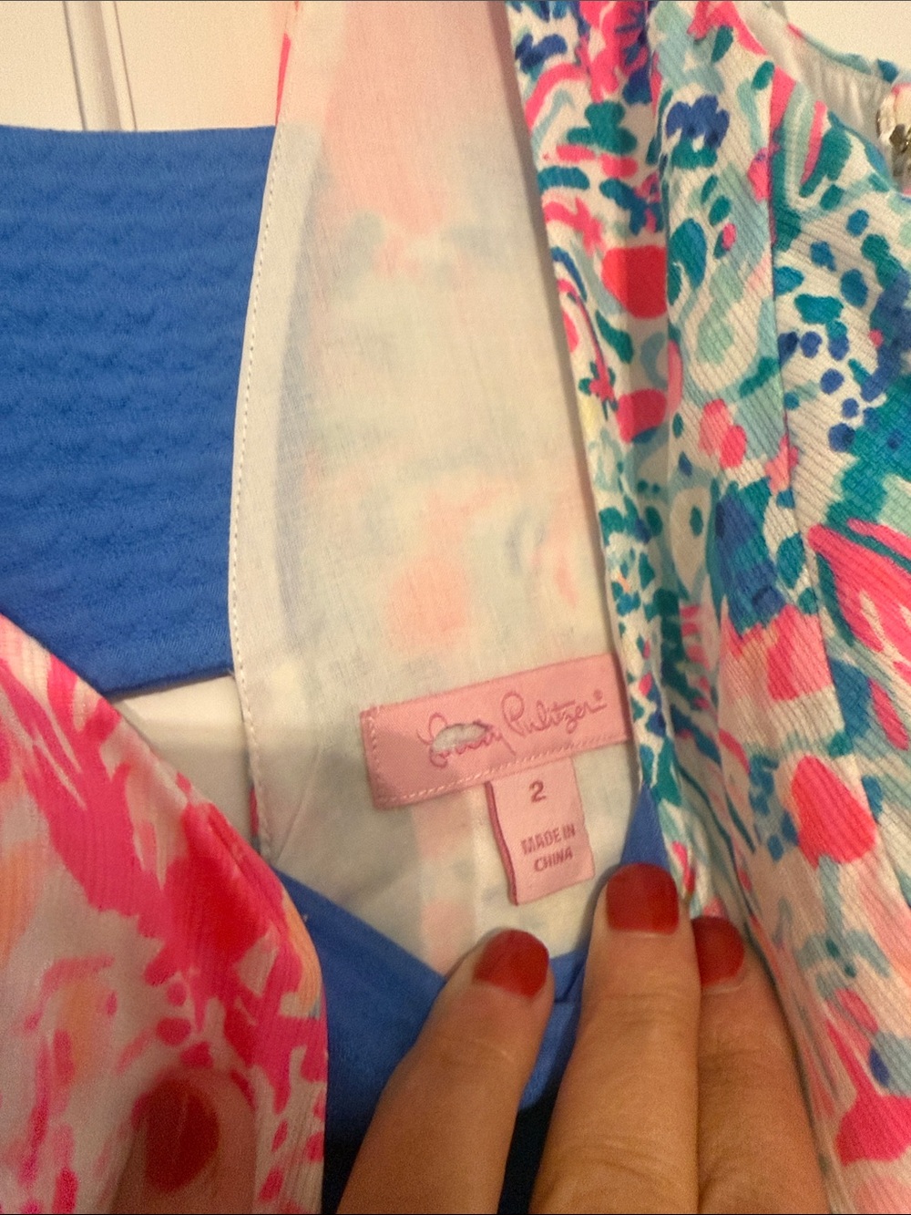Lilly Pulitzer Pink Blue Floral Mini Dress - Picture 2 of 5